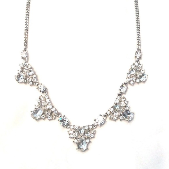 Givenchy Jewelry Givenchy Crystal Teardrop Silver Tone Necklace